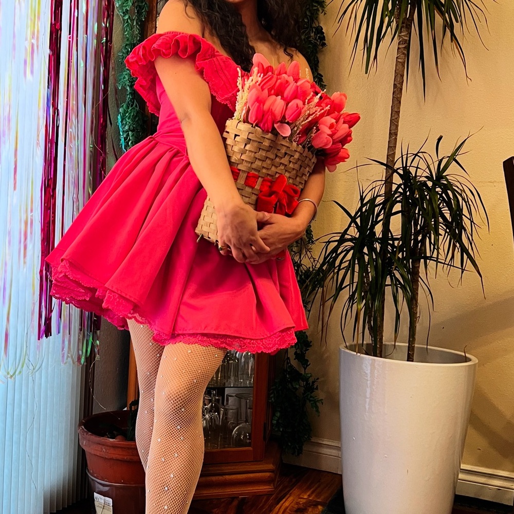 SHEIN Pink Off-Shoulder Dress